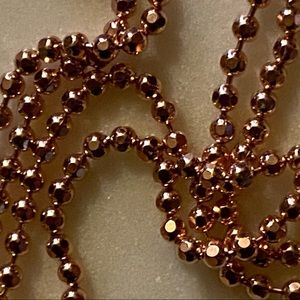 Diamond cut 18k rose 925 Italy bead chain necklace LAST ONE ⚫️ FINAL PRICE